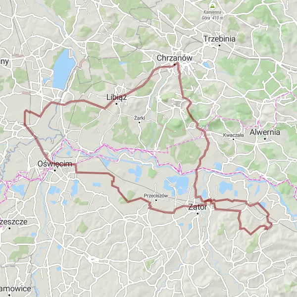 Miniatura mapy "Trasa przez Góry Stołowe" - trasy rowerowej w Małopolskie, Poland. Wygenerowane przez planer tras rowerowych Tarmacs.app