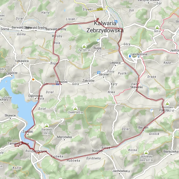 Miniatura mapy "Trasa Rowerowa Zembrzyce" - trasy rowerowej w Małopolskie, Poland. Wygenerowane przez planer tras rowerowych Tarmacs.app