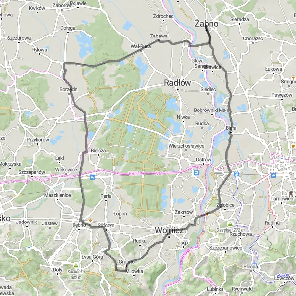 Miniatura mapy "Trasa rowerowa do Wał-Ruda" - trasy rowerowej w Małopolskie, Poland. Wygenerowane przez planer tras rowerowych Tarmacs.app