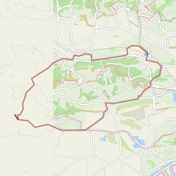 Map miniature of "Gravel Route Zalas Adventure" cycling inspiration in Małopolskie, Poland. Generated by Tarmacs.app cycling route planner