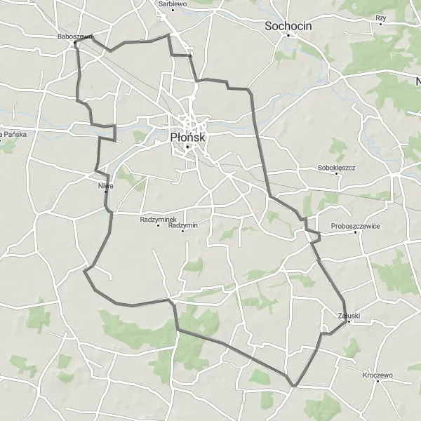 Miniatura mapy "Przejażdżka przez Łopacin i Siekluki" - trasy rowerowej w Mazowiecki regionalny, Poland. Wygenerowane przez planer tras rowerowych Tarmacs.app