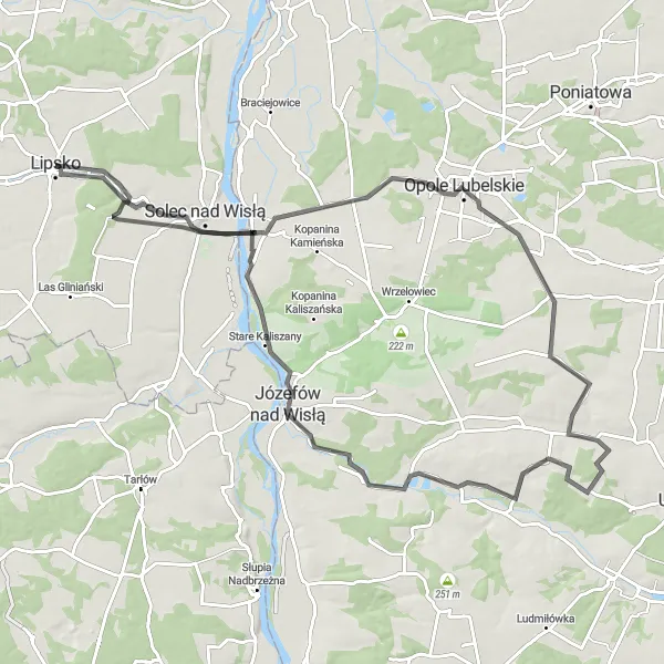 Miniatura mapy "Trasa nad Wisłą" - trasy rowerowej w Mazowiecki regionalny, Poland. Wygenerowane przez planer tras rowerowych Tarmacs.app