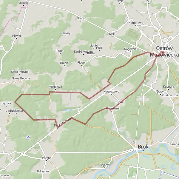 Miniatura mapy "Rowerowe wyzwanie w Lipniaku i Laskowiznie" - trasy rowerowej w Mazowiecki regionalny, Poland. Wygenerowane przez planer tras rowerowych Tarmacs.app