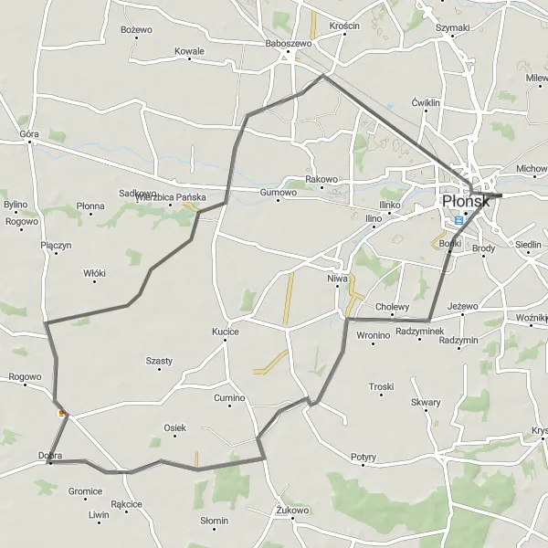 Miniatura mapy "Szlakiem tajemniczych wsi Mazowsza" - trasy rowerowej w Mazowiecki regionalny, Poland. Wygenerowane przez planer tras rowerowych Tarmacs.app