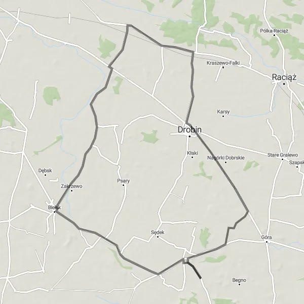 Miniatura mapy "Trasa rowerowa do Zagroby, Szumani i Koziebród" - trasy rowerowej w Mazowiecki regionalny, Poland. Wygenerowane przez planer tras rowerowych Tarmacs.app