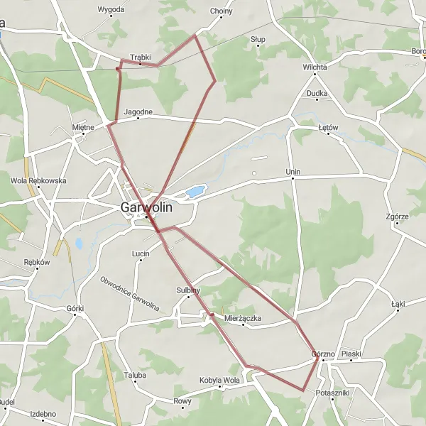 Miniatura mapy "Poznaj Uroki Trąbek i Okolic" - trasy rowerowej w Mazowiecki regionalny, Poland. Wygenerowane przez planer tras rowerowych Tarmacs.app