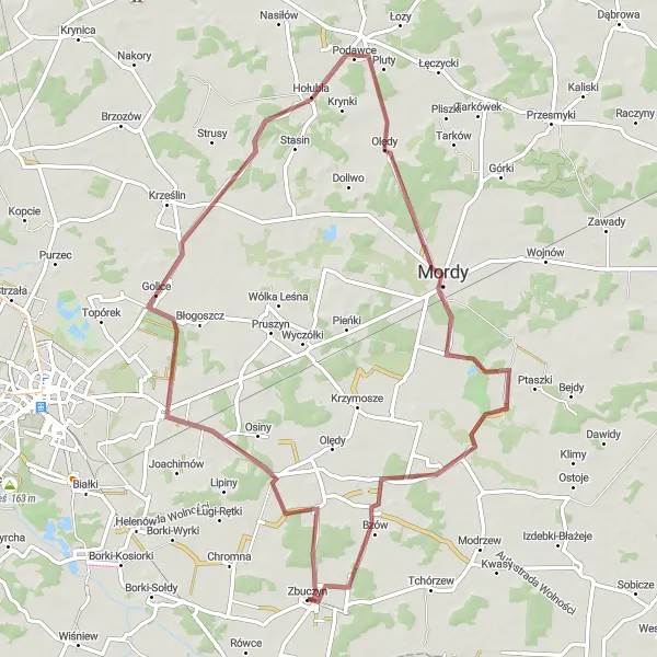 Miniatura mapy "Przez Stok Lacki i Paprotnię" - trasy rowerowej w Mazowiecki regionalny, Poland. Wygenerowane przez planer tras rowerowych Tarmacs.app