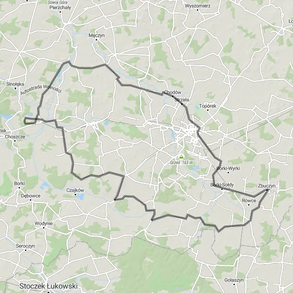 Miniatura mapy "Trasa dookoła Zbuczynu" - trasy rowerowej w Mazowiecki regionalny, Poland. Wygenerowane przez planer tras rowerowych Tarmacs.app