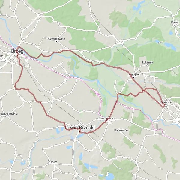 Miniatura mapy "Trasa Chróścice - Stare Siołkowice" - trasy rowerowej w Opolskie, Poland. Wygenerowane przez planer tras rowerowych Tarmacs.app