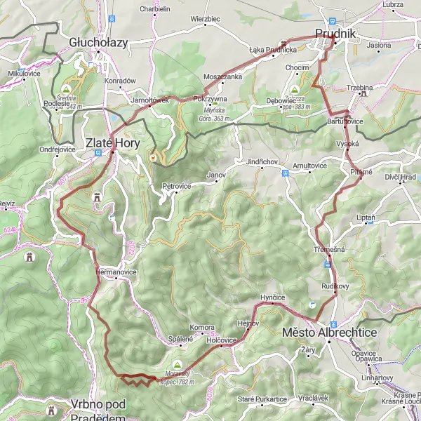 Miniatura mapy "Trasa gravelowa do Młynska Góra" - trasy rowerowej w Opolskie, Poland. Wygenerowane przez planer tras rowerowych Tarmacs.app
