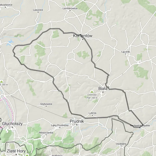 Miniatura mapy "Trasa pod Szubieniczną Górą" - trasy rowerowej w Opolskie, Poland. Wygenerowane przez planer tras rowerowych Tarmacs.app