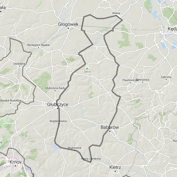 Miniatura mapy "Trasa przez malownicze wsie" - trasy rowerowej w Opolskie, Poland. Wygenerowane przez planer tras rowerowych Tarmacs.app