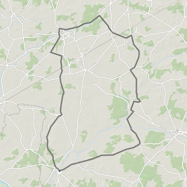 Miniatura mapy "Zwiedzaj Żabiniec, Brok i Ciechanowiec" - trasy rowerowej w Podlaskie, Poland. Wygenerowane przez planer tras rowerowych Tarmacs.app