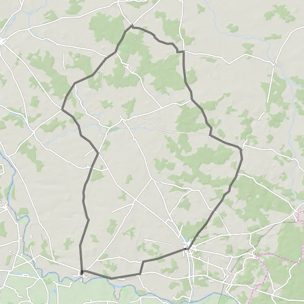 Miniatura mapy "Trasa wokół Drohiczyna i okolic" - trasy rowerowej w Podlaskie, Poland. Wygenerowane przez planer tras rowerowych Tarmacs.app
