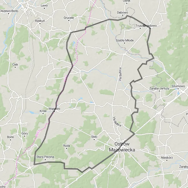 Miniatura mapy "Szlakiem Starego Lubotyńa" - trasy rowerowej w Podlaskie, Poland. Wygenerowane przez planer tras rowerowych Tarmacs.app