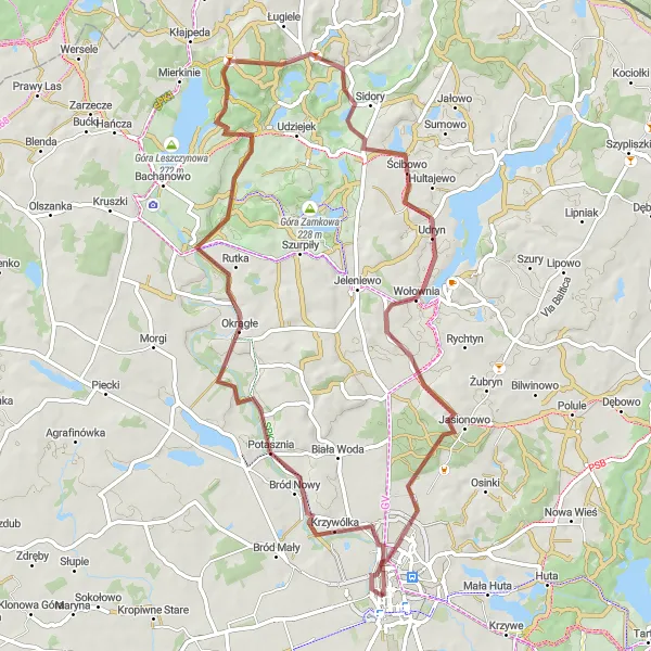 Miniatura mapy "Trasa rowerowa do Suwałk przez Dzierwany" - trasy rowerowej w Podlaskie, Poland. Wygenerowane przez planer tras rowerowych Tarmacs.app