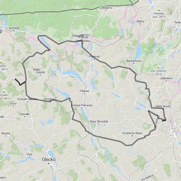 Miniatura mapy "Trasa rowerowa od Suwałk do Malesowizny" - trasy rowerowej w Podlaskie, Poland. Wygenerowane przez planer tras rowerowych Tarmacs.app