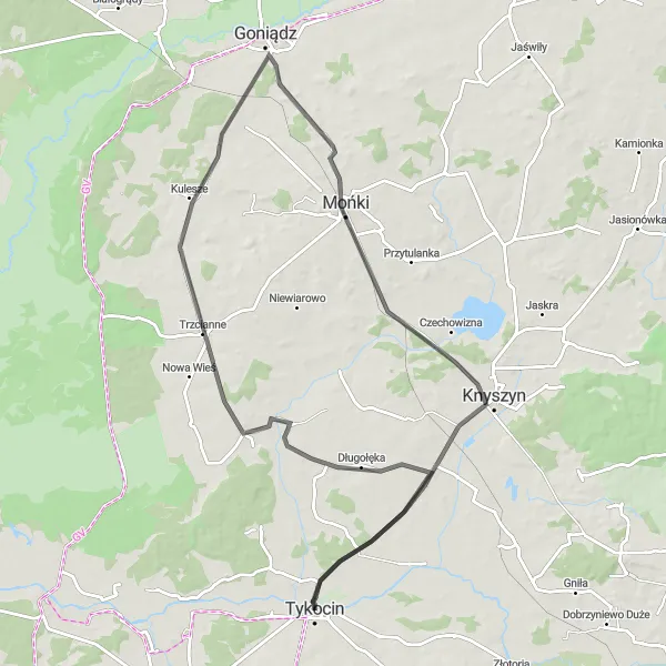 Miniatura mapy "Podlaskie zabytki na wyciągnięcie ręki" - trasy rowerowej w Podlaskie, Poland. Wygenerowane przez planer tras rowerowych Tarmacs.app