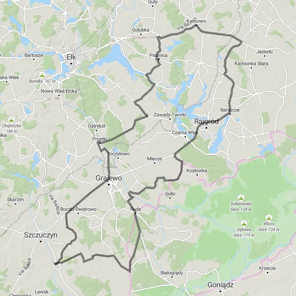 Miniatura mapy "Trasa Niećkowo-Góra zamkowa" - trasy rowerowej w Podlaskie, Poland. Wygenerowane przez planer tras rowerowych Tarmacs.app