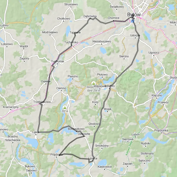 Miniatura mapy "Trasa Rowerowa do Trzebiatkowej" - trasy rowerowej w Pomorskie, Poland. Wygenerowane przez planer tras rowerowych Tarmacs.app