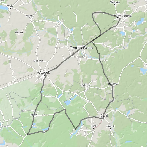 Miniatura mapy "Trasa do Legbądu" - trasy rowerowej w Pomorskie, Poland. Wygenerowane przez planer tras rowerowych Tarmacs.app