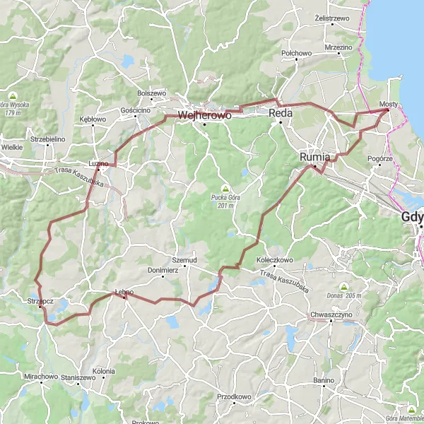 Miniatura mapy "Wyprawa rowerowa przez malownicze tereny Pomorza" - trasy rowerowej w Pomorskie, Poland. Wygenerowane przez planer tras rowerowych Tarmacs.app