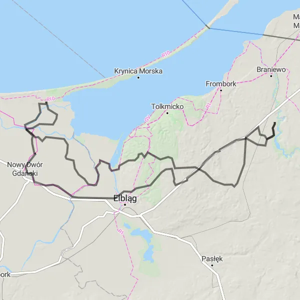 Miniatura mapy "Wielka Pomorska Wyprawa Przez Wieś i Las" - trasy rowerowej w Pomorskie, Poland. Wygenerowane przez planer tras rowerowych Tarmacs.app
