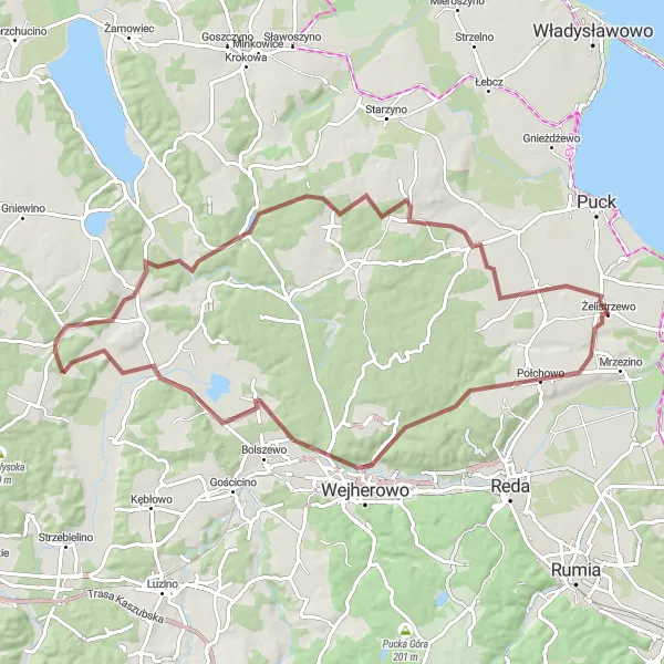 Miniatura mapy "Wyprawa do natury" - trasy rowerowej w Pomorskie, Poland. Wygenerowane przez planer tras rowerowych Tarmacs.app