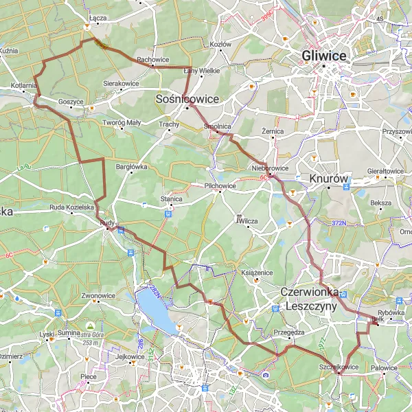 Miniatura mapy "Rowerem przez Beskidzkie Szlaki" - trasy rowerowej w Śląskie, Poland. Wygenerowane przez planer tras rowerowych Tarmacs.app