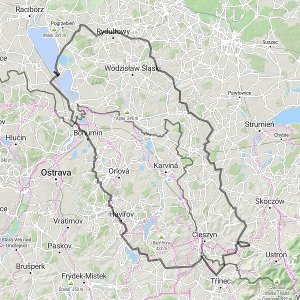 Miniatura mapy "Trasa Wapienna Kępka - Na Zadki" - trasy rowerowej w Śląskie, Poland. Wygenerowane przez planer tras rowerowych Tarmacs.app