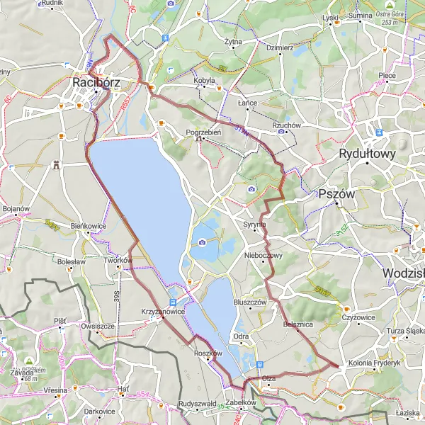 Miniatura mapy "Wspaniała trasa rowerowa w okolicy Gorzyc" - trasy rowerowej w Śląskie, Poland. Wygenerowane przez planer tras rowerowych Tarmacs.app