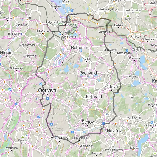Map miniature of "Charming Villages and Cultural Treasures" cycling inspiration in Śląskie, Poland. Generated by Tarmacs.app cycling route planner