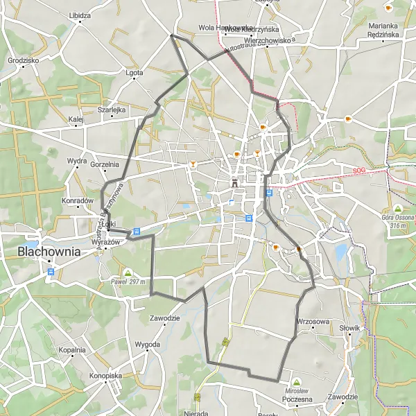 Miniatura mapy "Trasa rowerowa Huta Stara B - Kamionka" - trasy rowerowej w Śląskie, Poland. Wygenerowane przez planer tras rowerowych Tarmacs.app