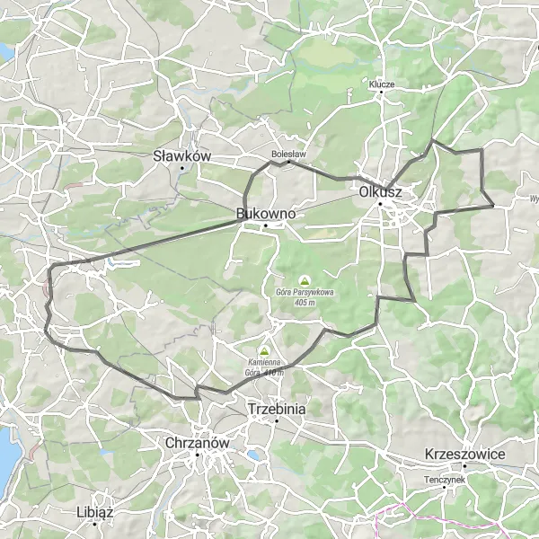 Miniatura mapy "Sodowa Góra Circuit" - trasy rowerowej w Śląskie, Poland. Wygenerowane przez planer tras rowerowych Tarmacs.app
