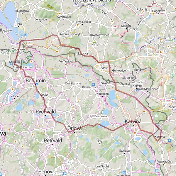 Miniatura mapy "Trasa rowerowa po Beskidzie Śląskim" - trasy rowerowej w Śląskie, Poland. Wygenerowane przez planer tras rowerowych Tarmacs.app