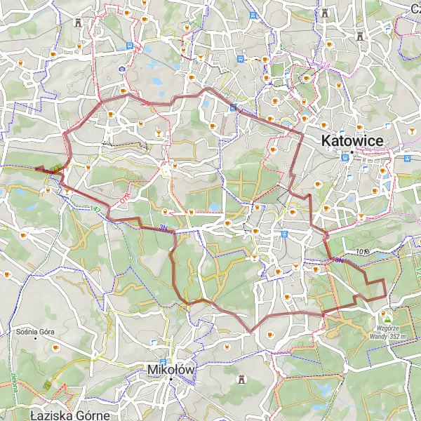 Miniatura mapy "Wędrówka przez Dolinę Kłodnicy" - trasy rowerowej w Śląskie, Poland. Wygenerowane przez planer tras rowerowych Tarmacs.app