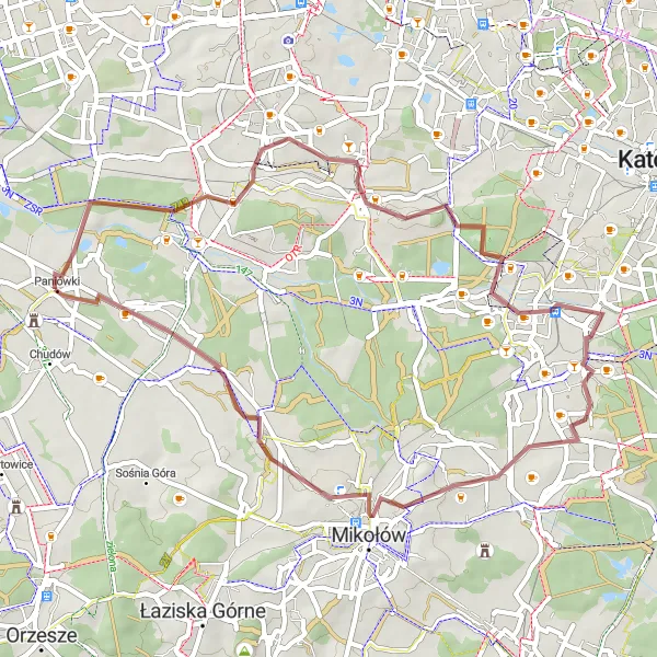 Miniatura mapy "Trasa rowerowa Paniówki - Śmiłowice" - trasy rowerowej w Śląskie, Poland. Wygenerowane przez planer tras rowerowych Tarmacs.app