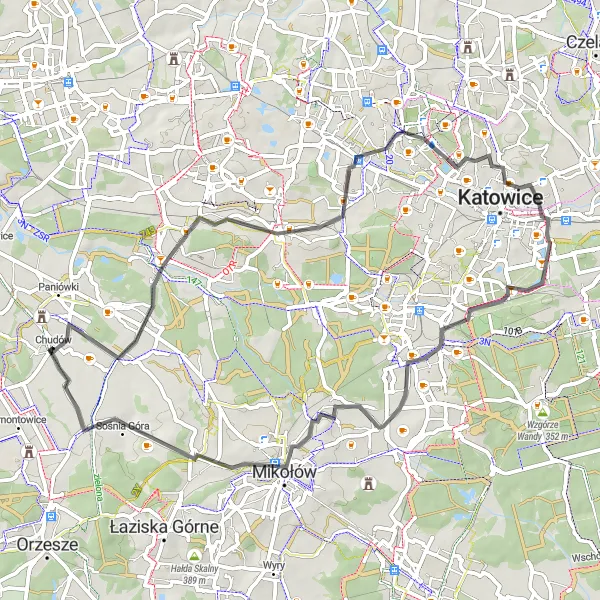 Miniatura mapy "Trasa rowerowa Chudów - Bujaków" - trasy rowerowej w Śląskie, Poland. Wygenerowane przez planer tras rowerowych Tarmacs.app