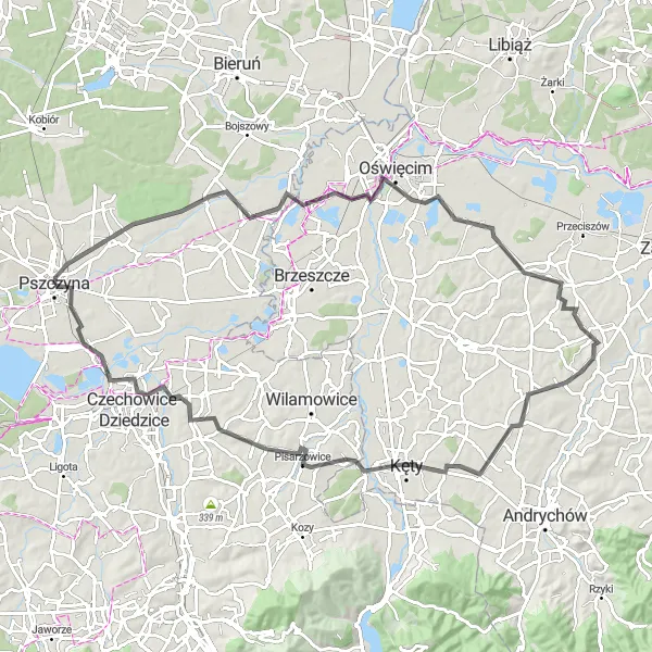 Miniatura mapy "Trasa rowerowa Pszczyna - Goczałkowice-Zdrój" - trasy rowerowej w Śląskie, Poland. Wygenerowane przez planer tras rowerowych Tarmacs.app
