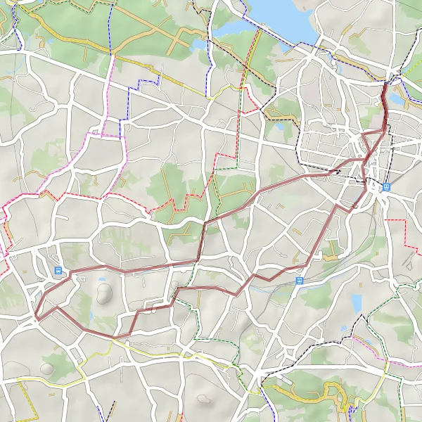Miniatura mapy "Szlak gravelowy do Rybnika" - trasy rowerowej w Śląskie, Poland. Wygenerowane przez planer tras rowerowych Tarmacs.app
