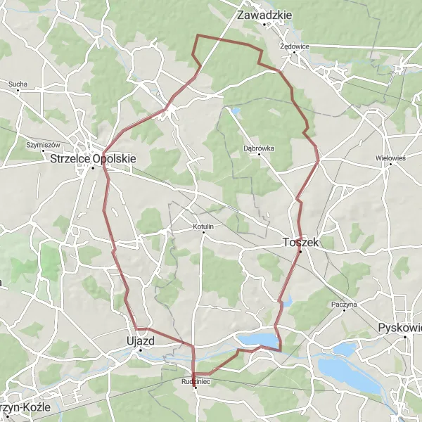 Map miniature of "Journey through Historical Landmarks" cycling inspiration in Śląskie, Poland. Generated by Tarmacs.app cycling route planner