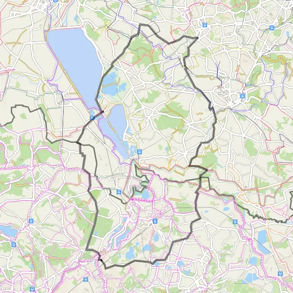 Map miniature of "Countryside Tour" cycling inspiration in Śląskie, Poland. Generated by Tarmacs.app cycling route planner