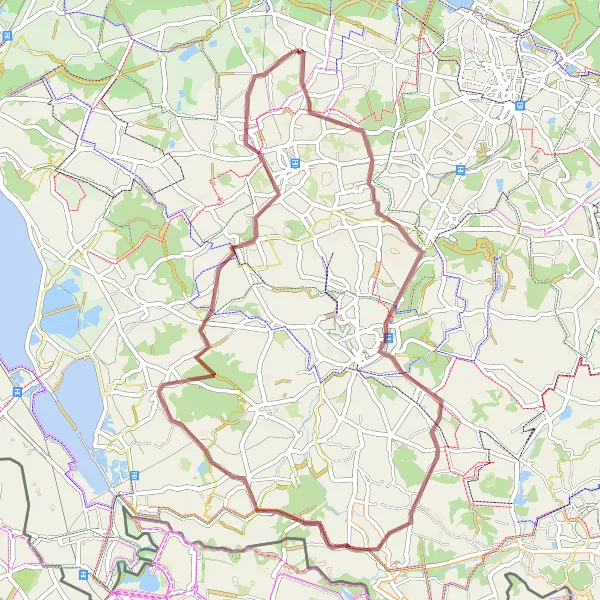 Map miniature of "Niewiadom Adventure Ride" cycling inspiration in Śląskie, Poland. Generated by Tarmacs.app cycling route planner