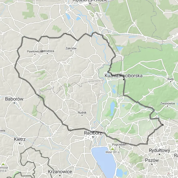 Miniatura mapy "Trasa do Naczysławek i Lysków" - trasy rowerowej w Śląskie, Poland. Wygenerowane przez planer tras rowerowych Tarmacs.app