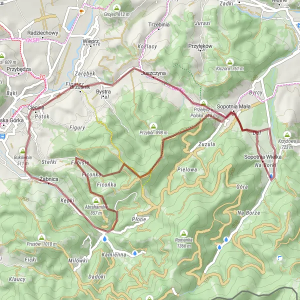 Map miniature of "Górnikiem na Skałe" cycling inspiration in Śląskie, Poland. Generated by Tarmacs.app cycling route planner