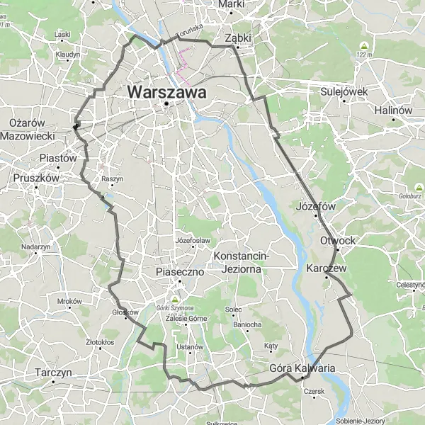 Map miniature of "The Ursus Adventure" cycling inspiration in Warszawski stołeczny, Poland. Generated by Tarmacs.app cycling route planner