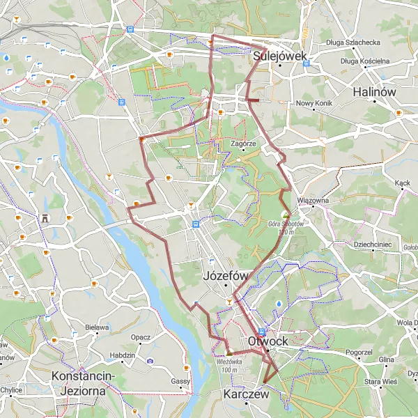 Miniatura mapy "Trasa rowerowa w kierunku Góraszki" - trasy rowerowej w Warszawski stołeczny, Poland. Wygenerowane przez planer tras rowerowych Tarmacs.app