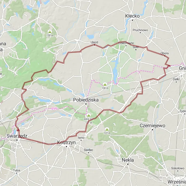 Miniatura mapy "Trasa rowerowa przez Łubowo i Swarzędz" - trasy rowerowej w Wielkopolskie, Poland. Wygenerowane przez planer tras rowerowych Tarmacs.app