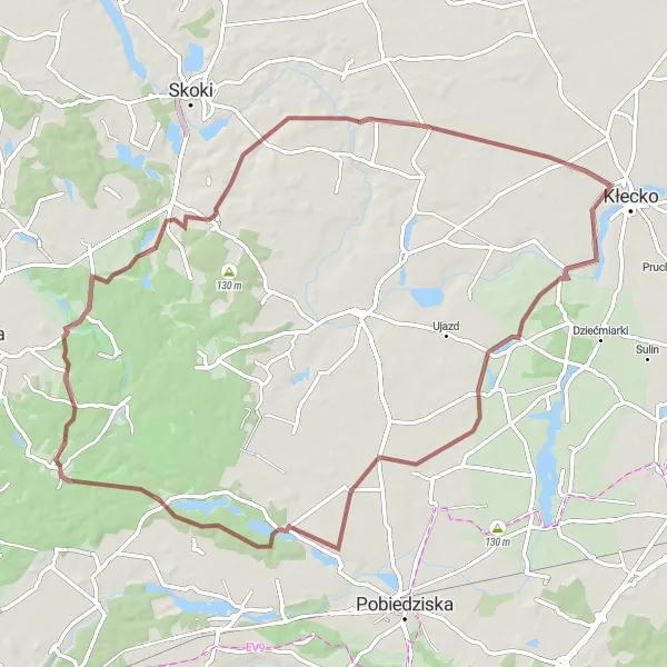 Miniatura mapy "Poznański Park Krajobrazowy" - trasy rowerowej w Wielkopolskie, Poland. Wygenerowane przez planer tras rowerowych Tarmacs.app