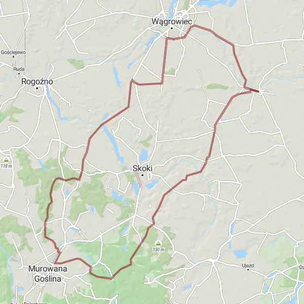 Miniatura mapy "Wędrówka po Trojanowie" - trasy rowerowej w Wielkopolskie, Poland. Wygenerowane przez planer tras rowerowych Tarmacs.app